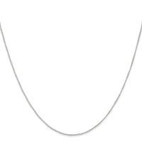 10k White Gold .5mm Carded Curb Chain-10K8CW-20