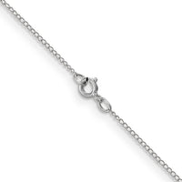 10k White Gold .5mm Carded Curb Chain-10K8CW-16