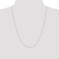 10k White Gold .5mm Carded Curb Chain-10K8CW-24