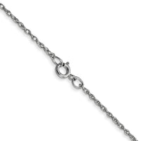 10k White Gold .95mm Carded Cable Rope Chain-10K8RW-18