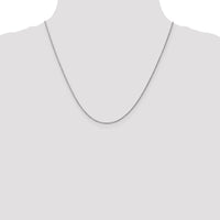 10k White Gold .95mm Carded Cable Rope Chain-10K8RW-20