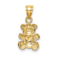 10k w/Rhodium Teddy Bear Charm-10K9004