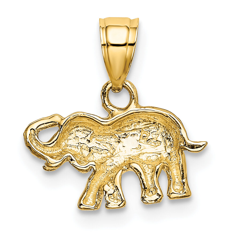 10k w/ Rhodium Small Elephant Charm-10K9036