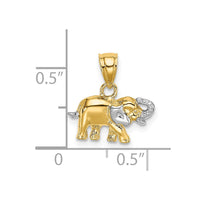 10k w/ Rhodium Small Elephant Charm-10K9036