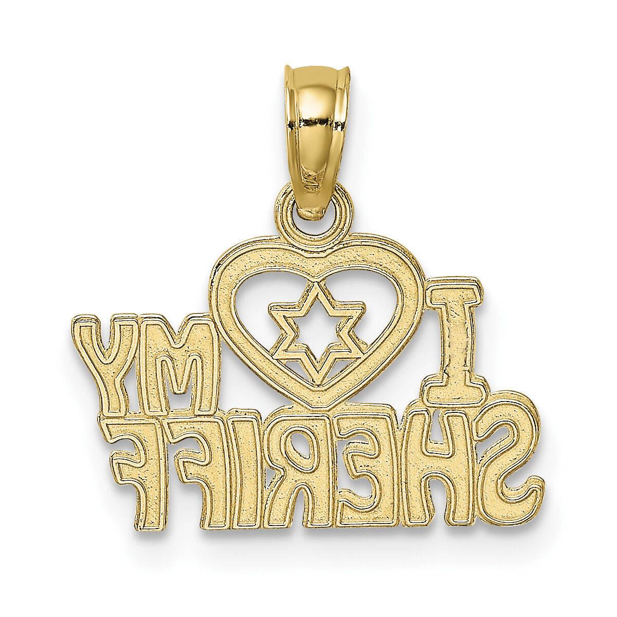 10k I HEART MY SHERIFF Charm-10K910