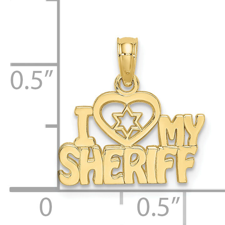 10k I HEART MY SHERIFF Charm-10K910