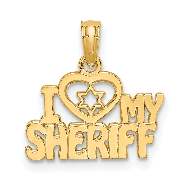 10k I HEART MY SHERIFF Charm-10K910