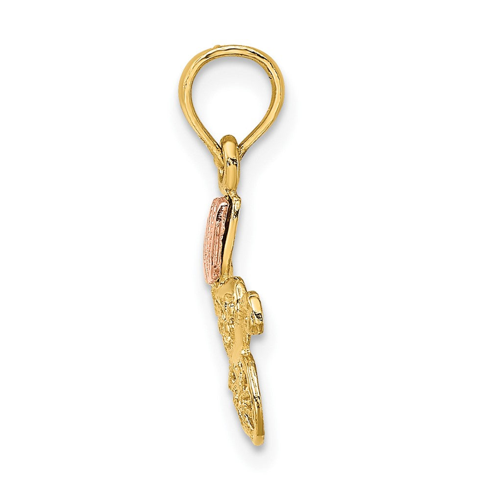 10k Two-Tone Baby Carriage w/ Visor Charm-10K9106