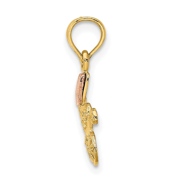 10k Two-Tone Baby Carriage w/ Visor Charm-10K9106