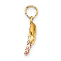 10k Two-Tone Baby Bottle Charm-10K9116