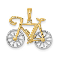 10k Two-tone 3-D Ten Speed Bicycle Charm-10K9161