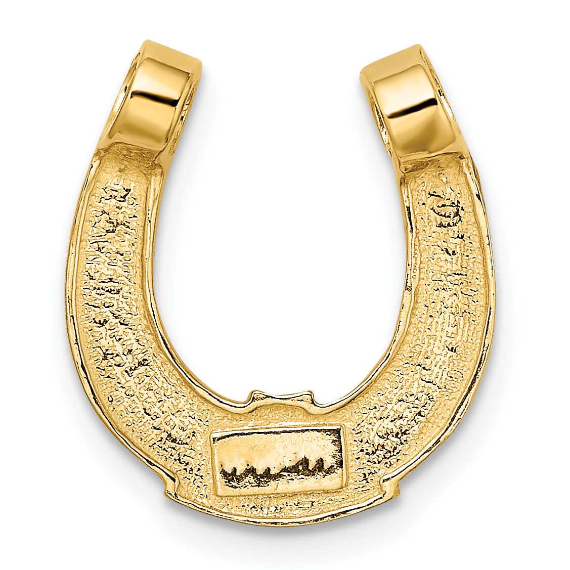 10k w/ Rhodium Horseshoe Charm-10K9176