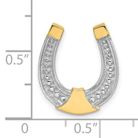 10k w/ Rhodium Horseshoe Charm-10K9176