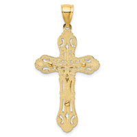 10K W/ Rhodium Crucifix W/ Scrolled Tips Charm-10K9199