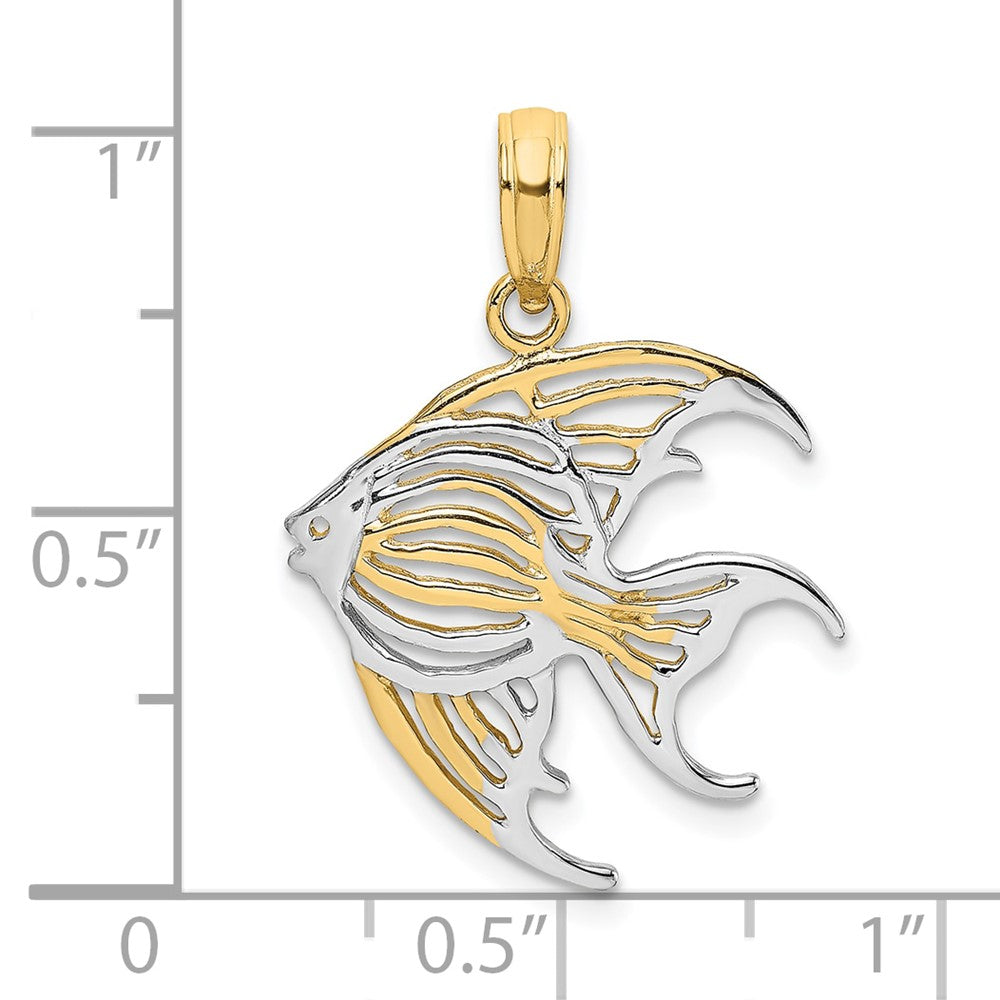 10k w/ Rhodium Cut-Out Angelfish Charm-10K9235