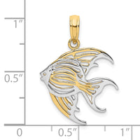10k w/ Rhodium Cut-Out Angelfish Charm-10K9235