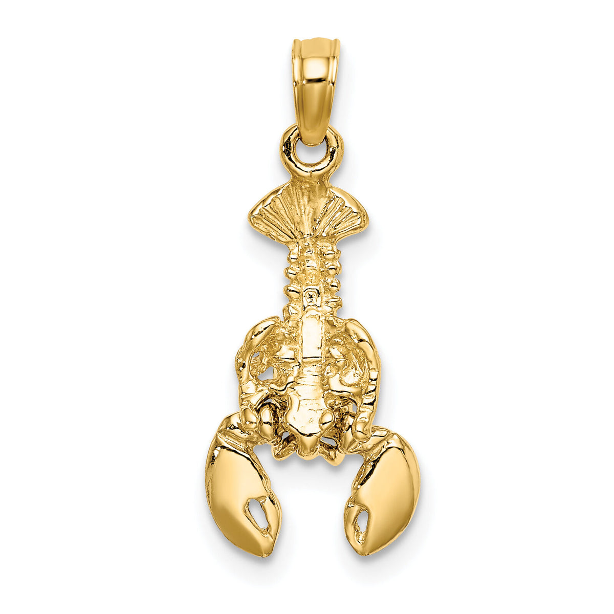 10K w/Rhodium 2-D Moveable Lobster Charm-10K9236