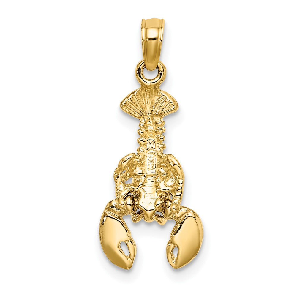 10K w/Rhodium 2-D Moveable Lobster Charm-10K9236