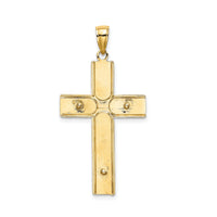 10K W/ Satin Finish Crucifix Charm-10K9242