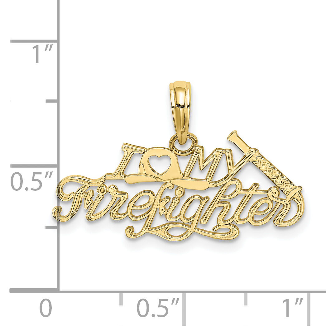 10k I LOVE MY FIREFIGHTER Charm-10K925
