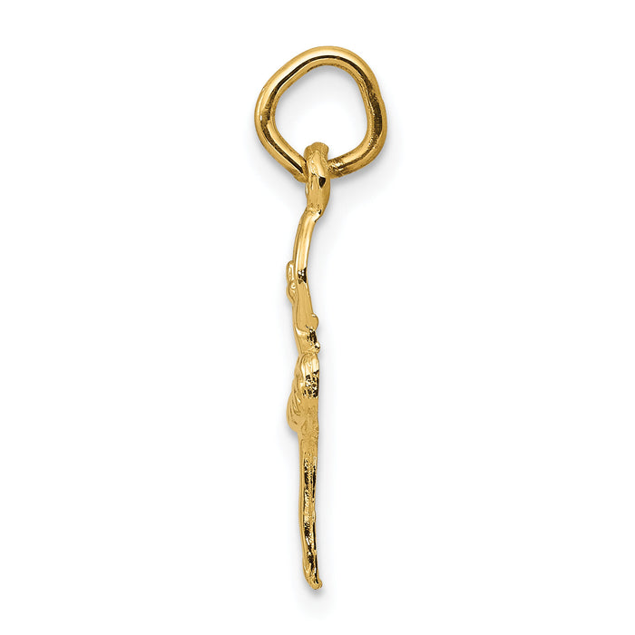 10k Polished Ballerina Charm-10K935