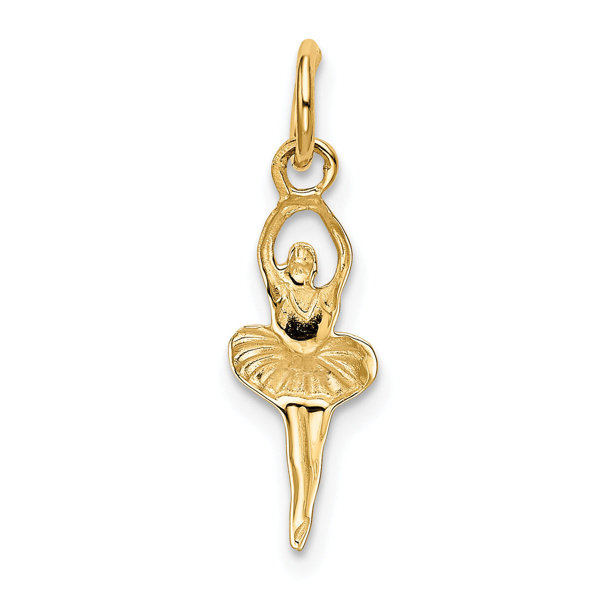 10k Polished Ballerina Charm-10K935
