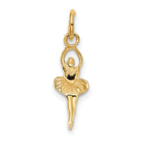 10k Polished Ballerina Charm-10K935