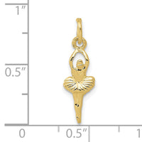 10k Polished Ballerina Charm-10K935