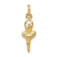 10k Polished Ballerina Charm-10K935