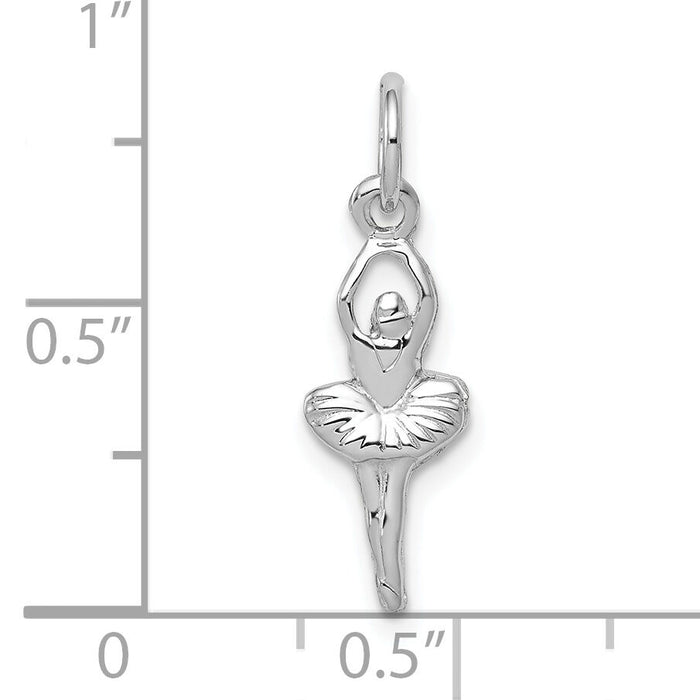 10k White Gold Ballerina Charm-10K936