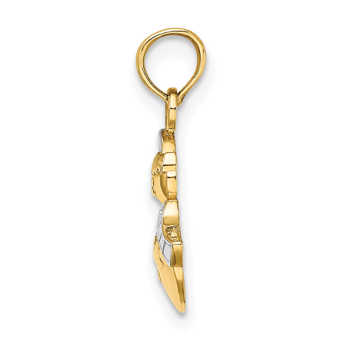 10K w/ Rhodium Snowman Pendant-10K9363