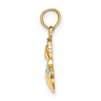 10K w/ Rhodium Snowman Pendant-10K9363