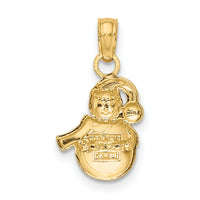 10K w/ Rhodium Snowman Pendant-10K9363