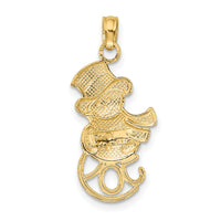 10K w/Rhodium Snowman & Joy Pendant-10K9366