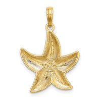 10K Rhodium D/C Small Starfish Charm-10K9390