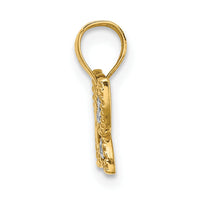 10k w/ Rhodium Mini D/C Butterfly Charm-10K9437
