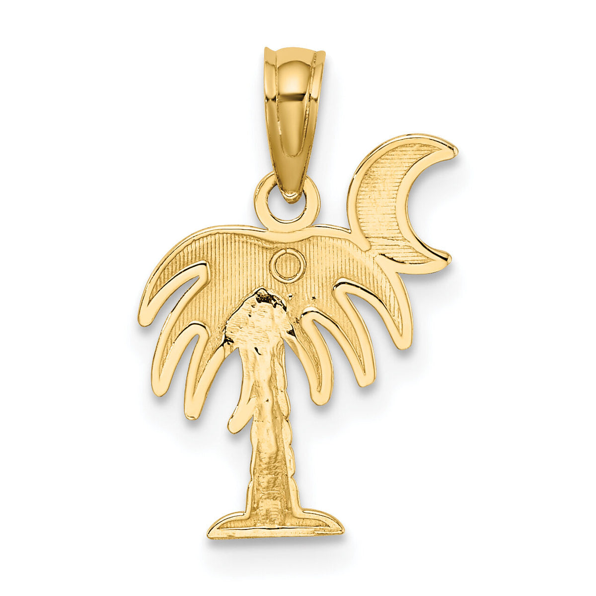 10K w/ Rhodium Charleston Palm Tree Charm-10K9455