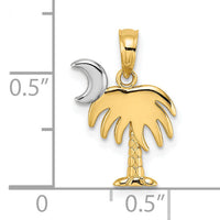 10K w/ Rhodium Charleston Palm Tree Charm-10K9455