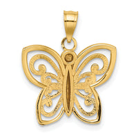 10k w/ Rhodium D/C Butterfly Charm-10K9495