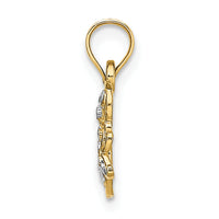 10k w/ Rhodium D/C Butterfly Charm-10K9500