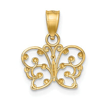 10k w/ Rhodium D/C Butterfly Charm-10K9500