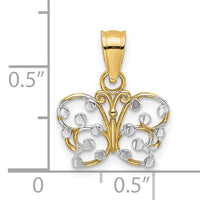 10k w/ Rhodium D/C Butterfly Charm-10K9500