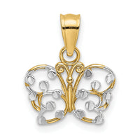 10k w/ Rhodium D/C Butterfly Charm-10K9500