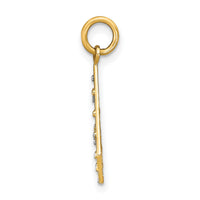 10K w/Rhodium D/C Small Criss-Cross Charm-10K9515