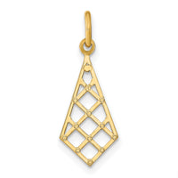 10K w/Rhodium D/C Small Criss-Cross Charm-10K9515