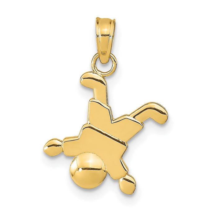 10K Little Boy Pendant-10K9566