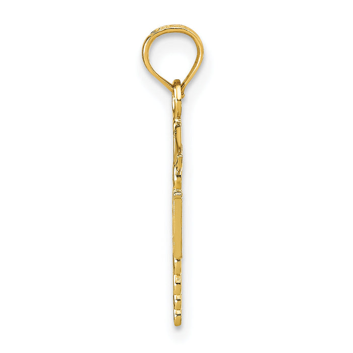 10K RN Caduceus Pendant-10K9575