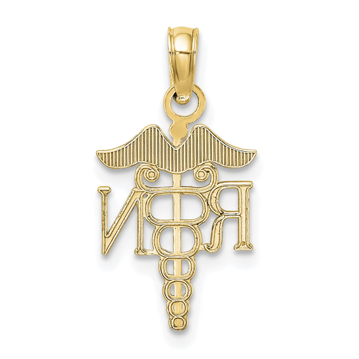 10K RN Caduceus Pendant-10K9575
