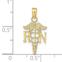 10K RN Caduceus Pendant-10K9575