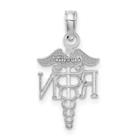 10K White Gold RN Caduceus Pendant-10K9575W